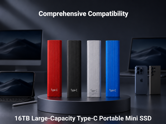16 TB tragbare Mini-SSD mit großer Kapazität und Typ-C-Anschluss