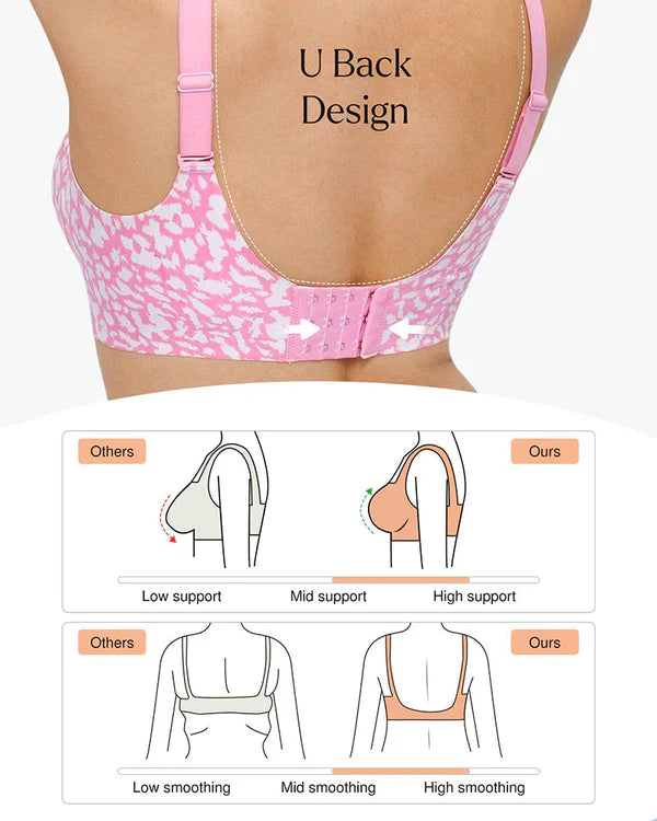 Nahtloser tiefer V-Push-up-BH ohne Bügel 3.0