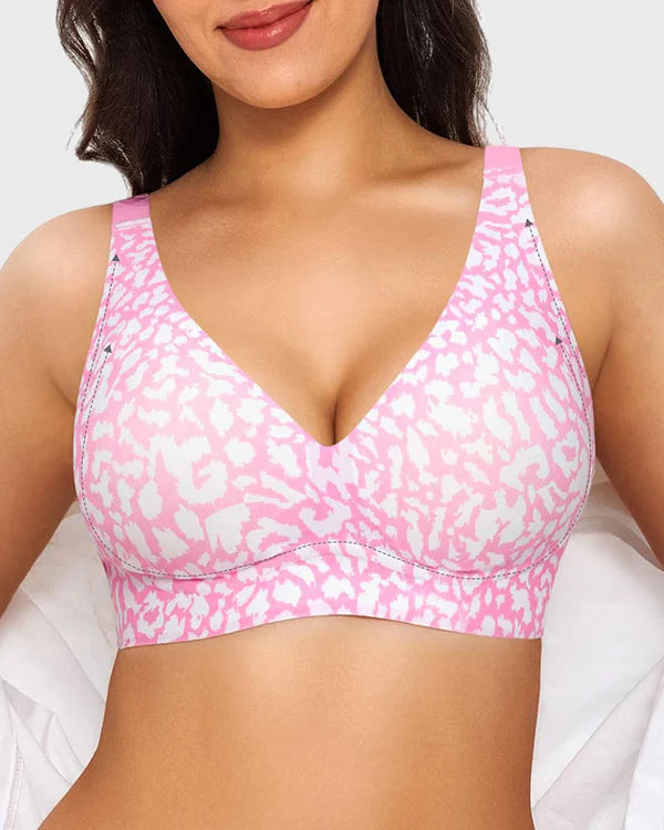 Nahtloser tiefer V-Push-up-BH ohne Bügel 3.0